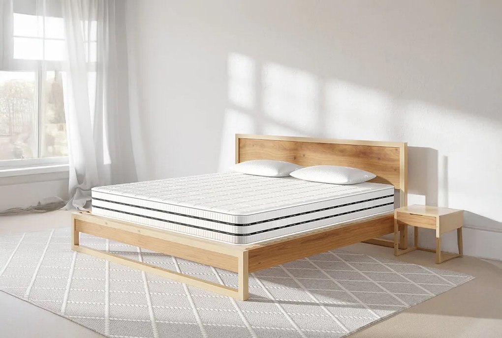 Матрак isleep, CoolComfort, 120x200x22, Среден към твърд, Eластична пяна, Мемори пяна