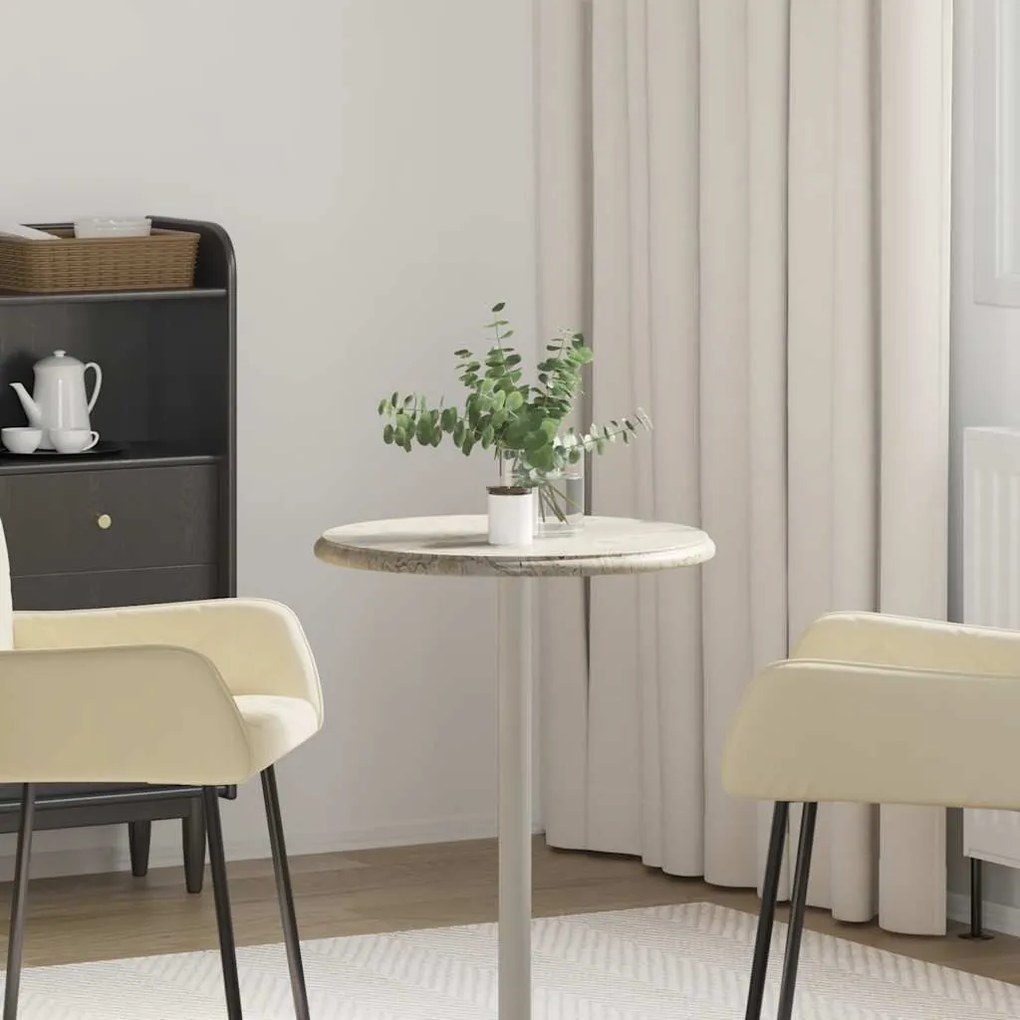 149194 vidaXL Плот за маса, сив, Ø50x2,5 см, мрамор