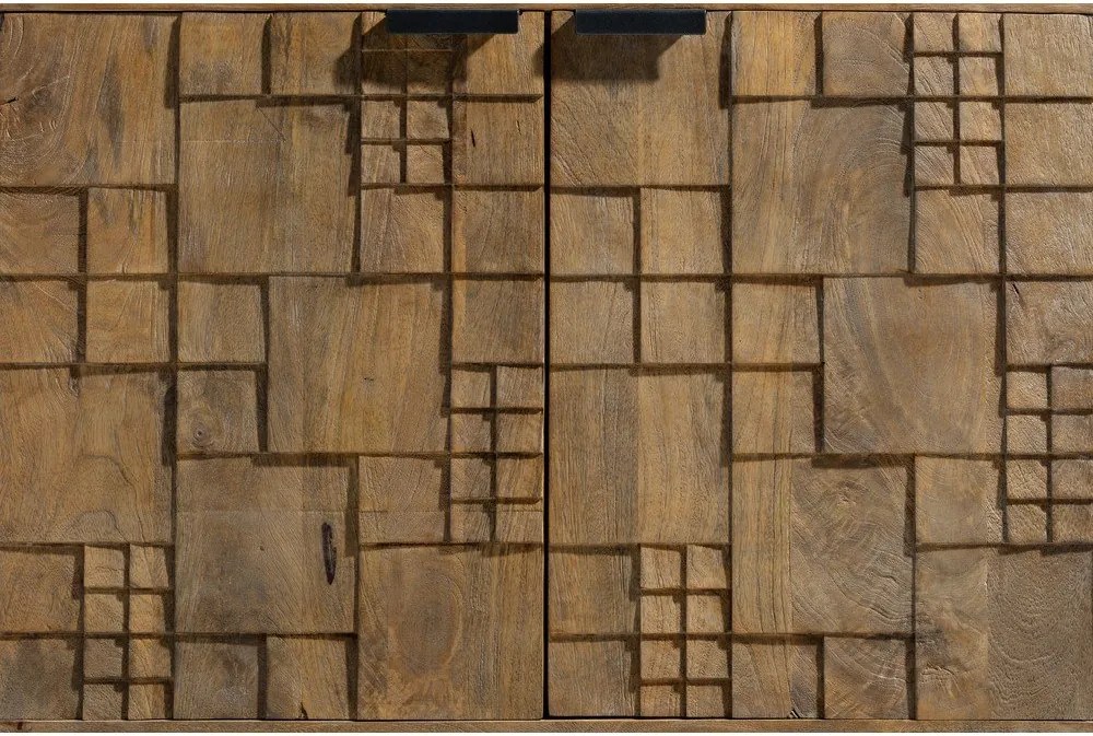 Скрин от масивно манго в естествен цвят 175x78x40 cm Priya – MOME