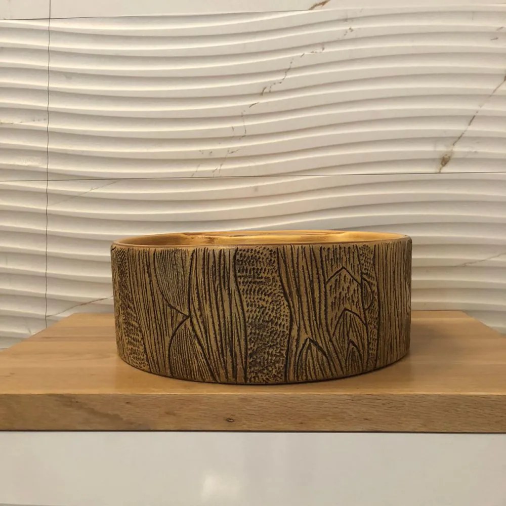 ДИЗАЙНЕРСКА МИВКА ЗА БАНЯ WOOD TRUNK 44.5 СМ.