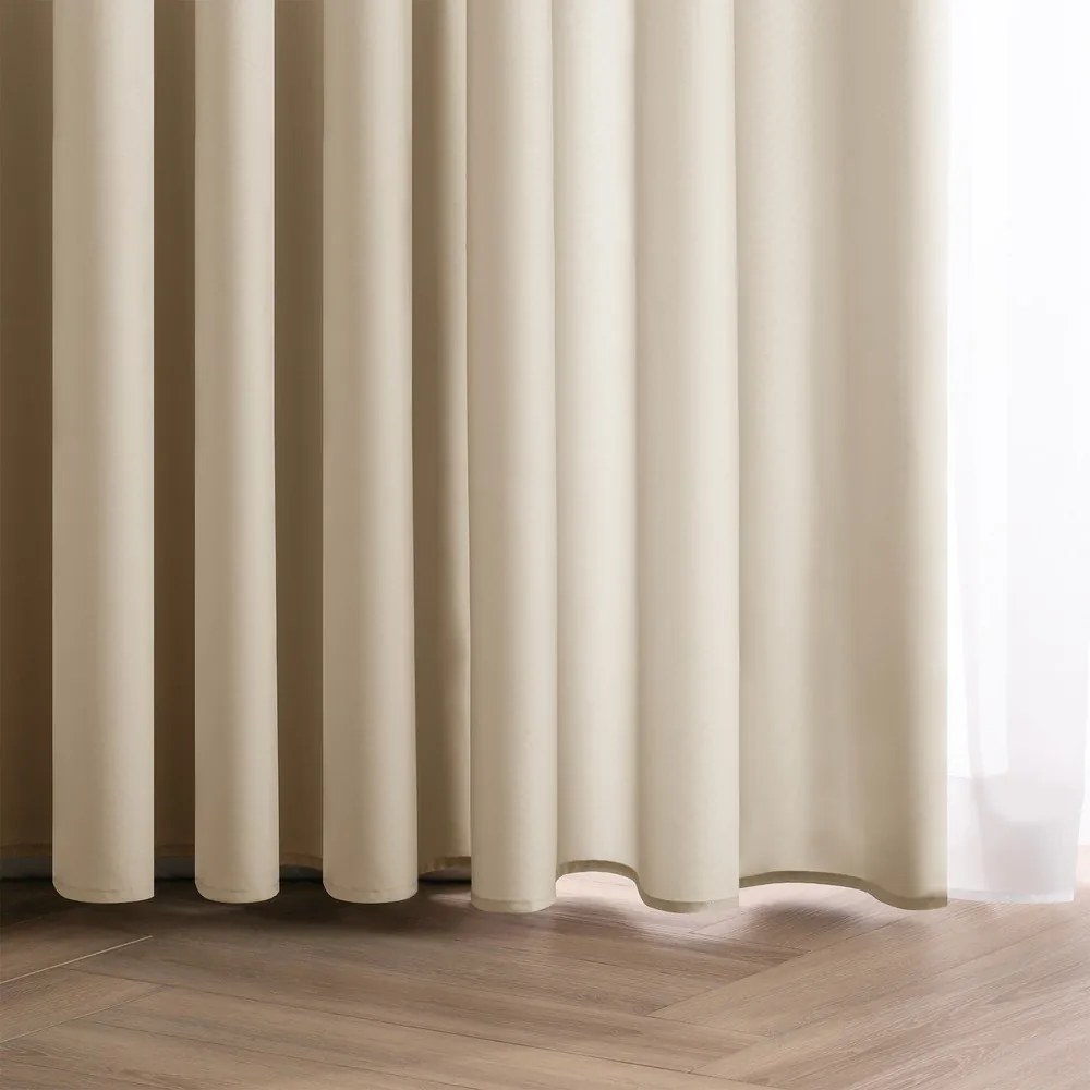 Кремаво затъмняващо перде 140x250 cm Carli Tie – Restilo