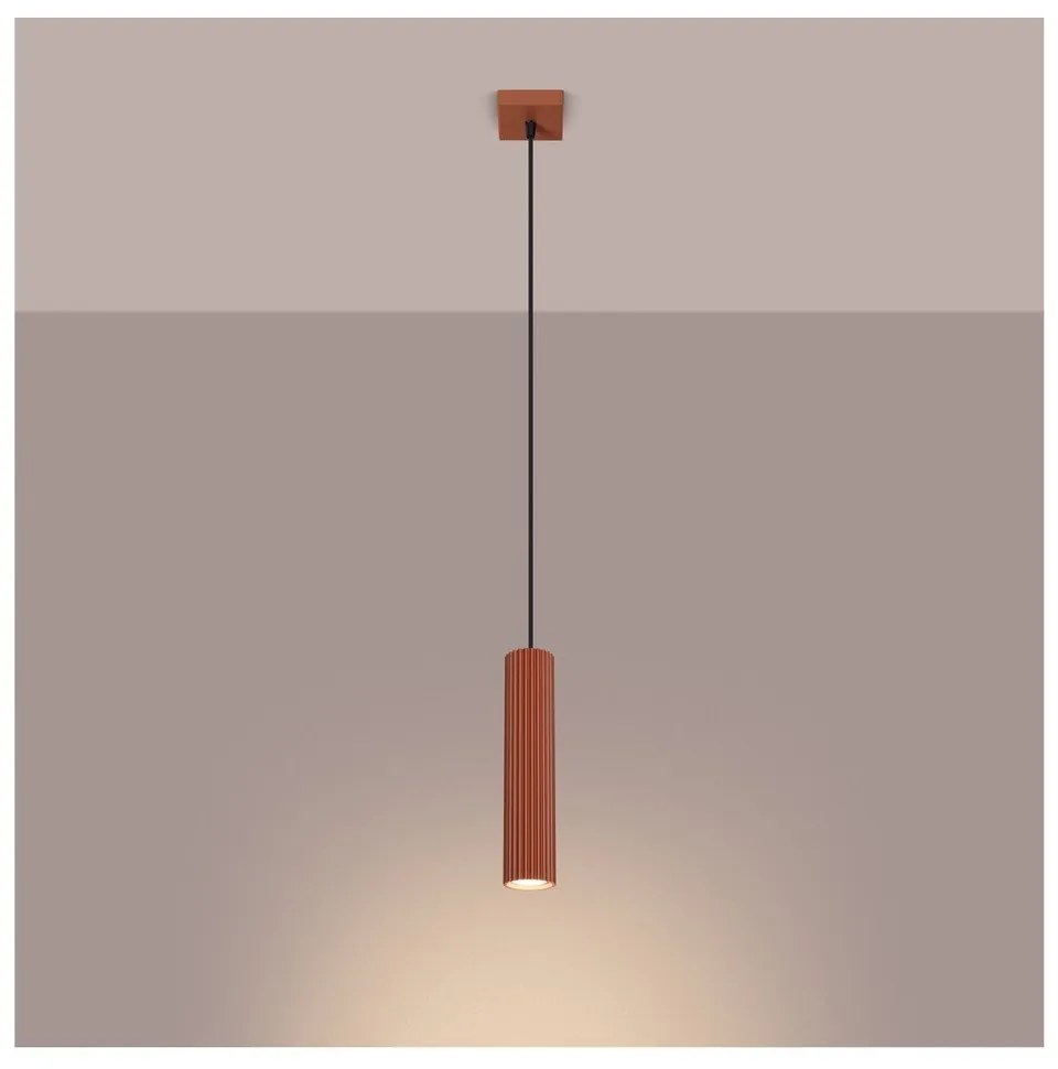 Висящо осветително тяло в тухлен цвят Gleam – Sollux