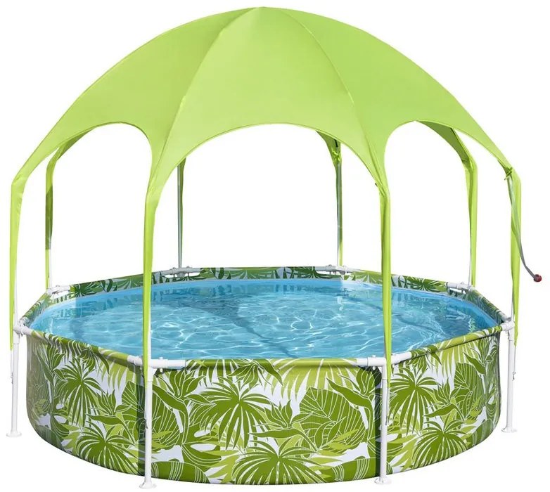 Bestway - Детски басейн с тръбна конструкция и сенник 244 х 51 см