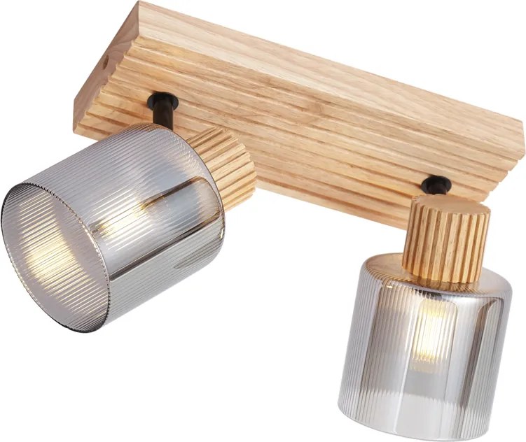 Смарт спот дърво с димно стъкло 2 светлини въртящ се и накланящ се вкл. WiFi G45 - Gracy