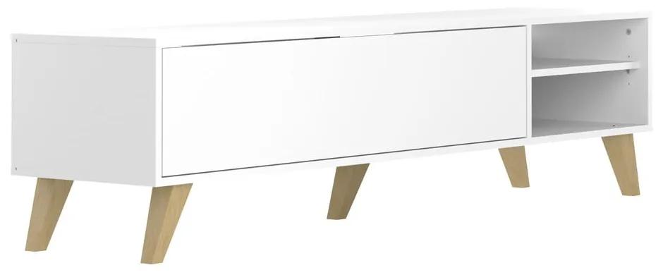 Бяла маса за телевизор 165x43 cm Prism - TemaHome