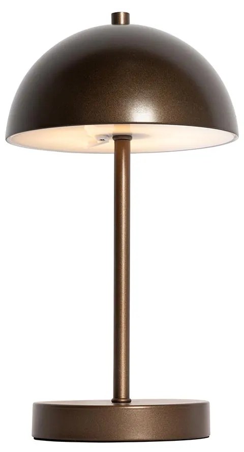 Външна настолна лампа гъба тъмен бронз акумулаторна - Keira