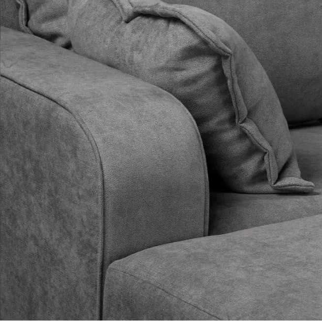 Тъмносив ъглов диван (ляв ъгъл) Beata - Ropez