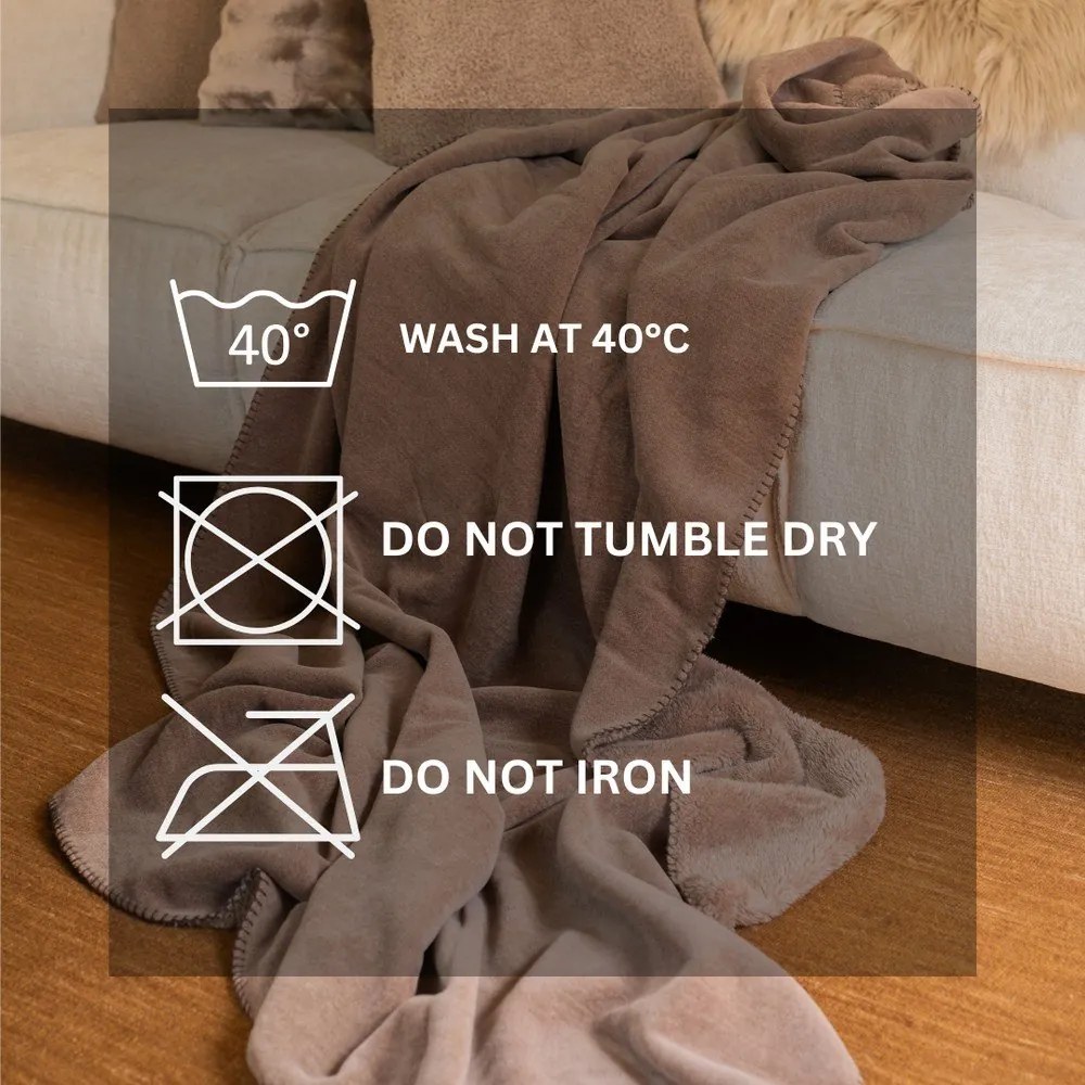 Кафяво одеяло от микроплюш 150x200 cm Tomo – Tiseco Home Studio