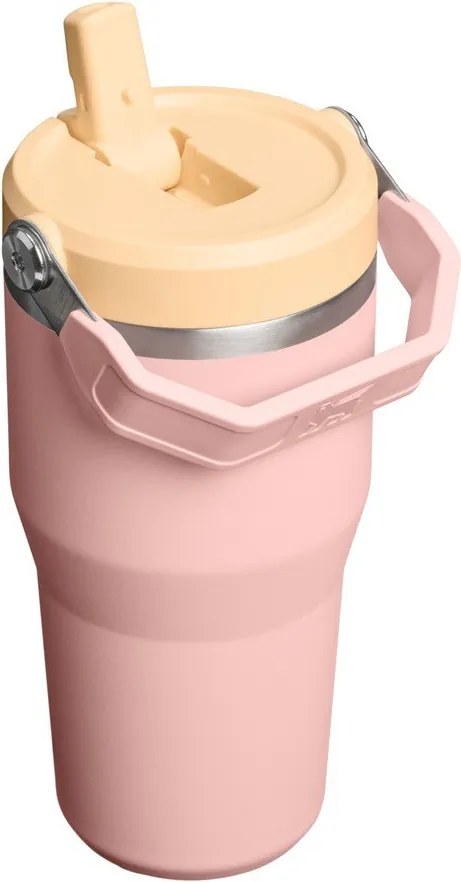 Прасковен термос от неръждаема стомана 600 ml IceFlow™ Flip Straw 2.0 Tumbler Peach Rose – Stanley