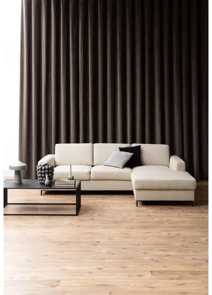 Черна масичка за кафе със стъклен плот 60x120 cm Strington - Actona