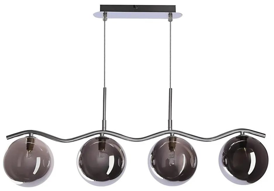 Полилей на кабел LUMOS 4xG9/20W/230V димчато черен