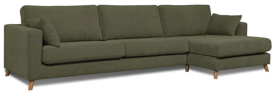 Зелен ъглов диван (десен ъгъл) Faria - Scandic