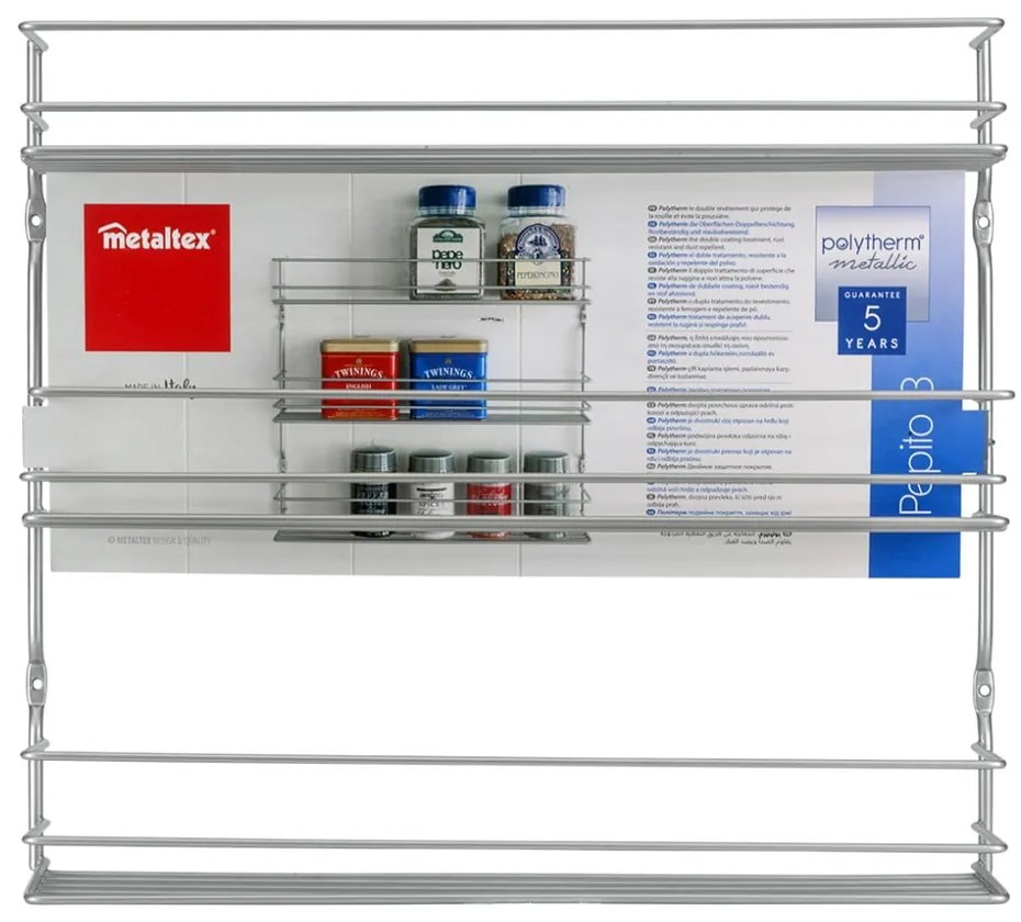 Стенен стоманен органайзер за подправки – Metaltex