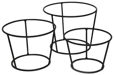 К-кт стойки за блок маса 3бр Конус черни - (SG-79834(S3))(A,B,C)