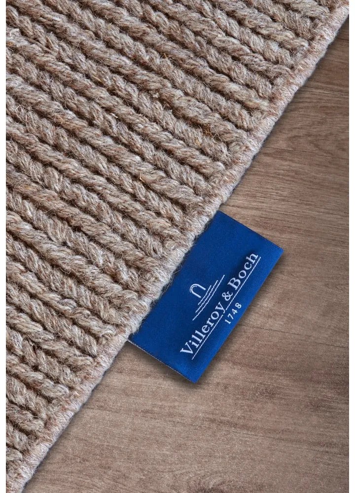 Светлокафяв ръчно изработен вълнен килим 80x150 cm Francois – Villeroy&Boch