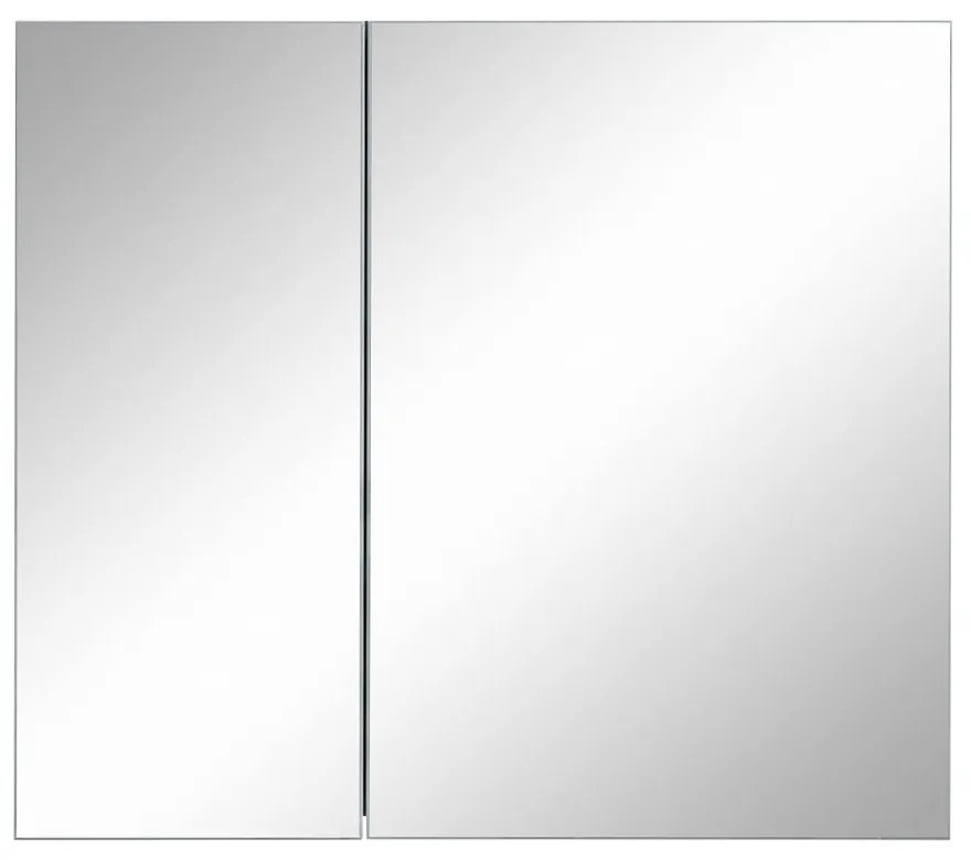 Бял стенен шкаф за баня с огледало , 80 x 70 cm Wisla - Støraa