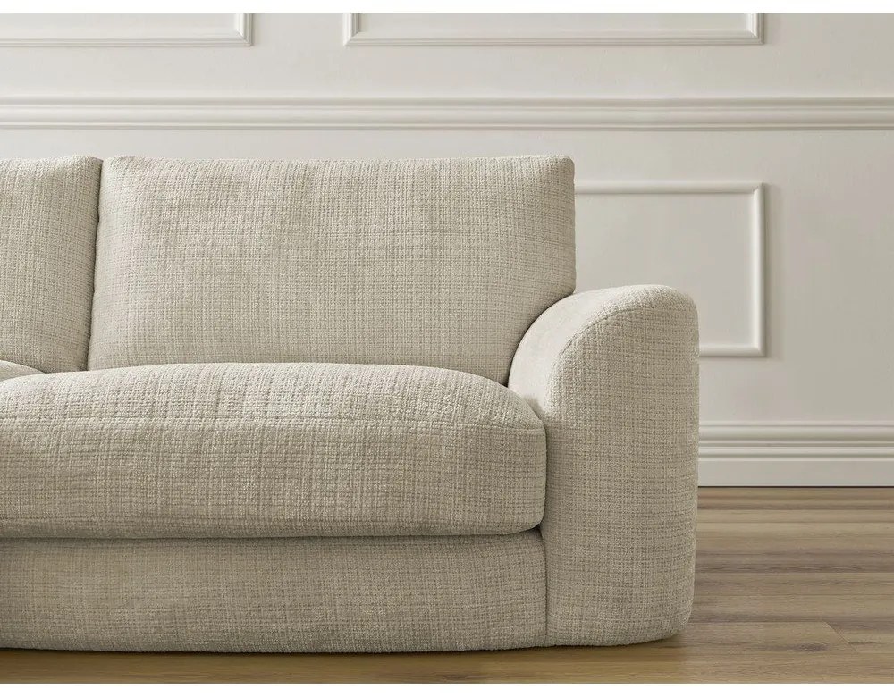 Бежов шенилов ъглов диван (ляв ъгъл) Leonore – Bobochic Paris