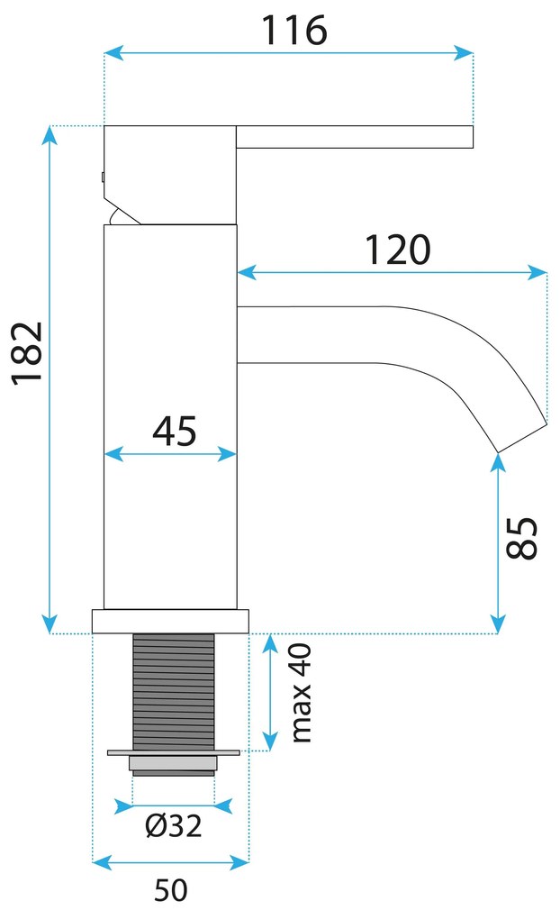 Смесител за мивка Rea Foster Nickel Brush Low