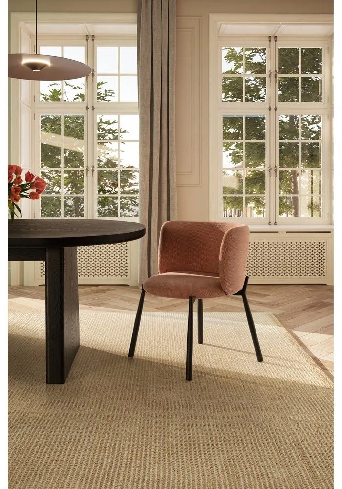 Прасковени тапицирани трапезни столове в комплект 2 бр. Ginny – MOME