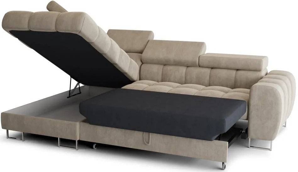 Ъглов диван Lordy mini-Бежов-ляв