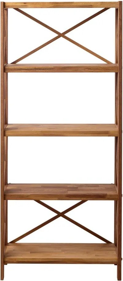 Стелаж от масивен дъб в естествен цвят 70x161 cm X-Shelf – Unique Furniture