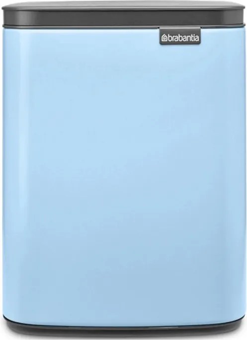 Кош за боклук Brabantia Bo Small 1006631, 7 л, Плавно и безшумно отваряне, Противоплъзгаща основа, Светлосин