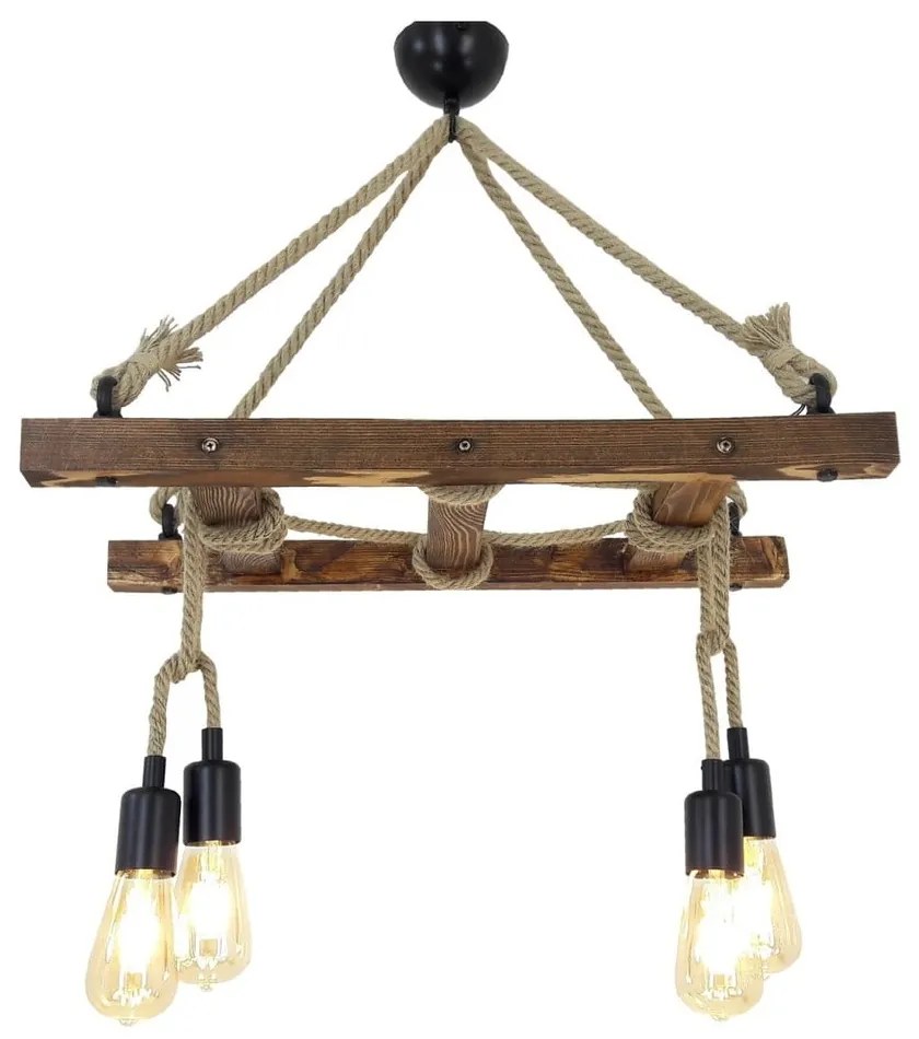 Кафяво висящо осветително тяло Halat – Opviq lights