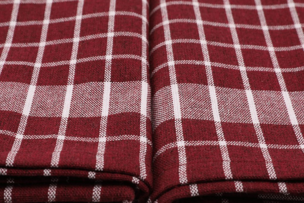 Комплект кърпи за миене (10 броя), цвят Бордо и бял