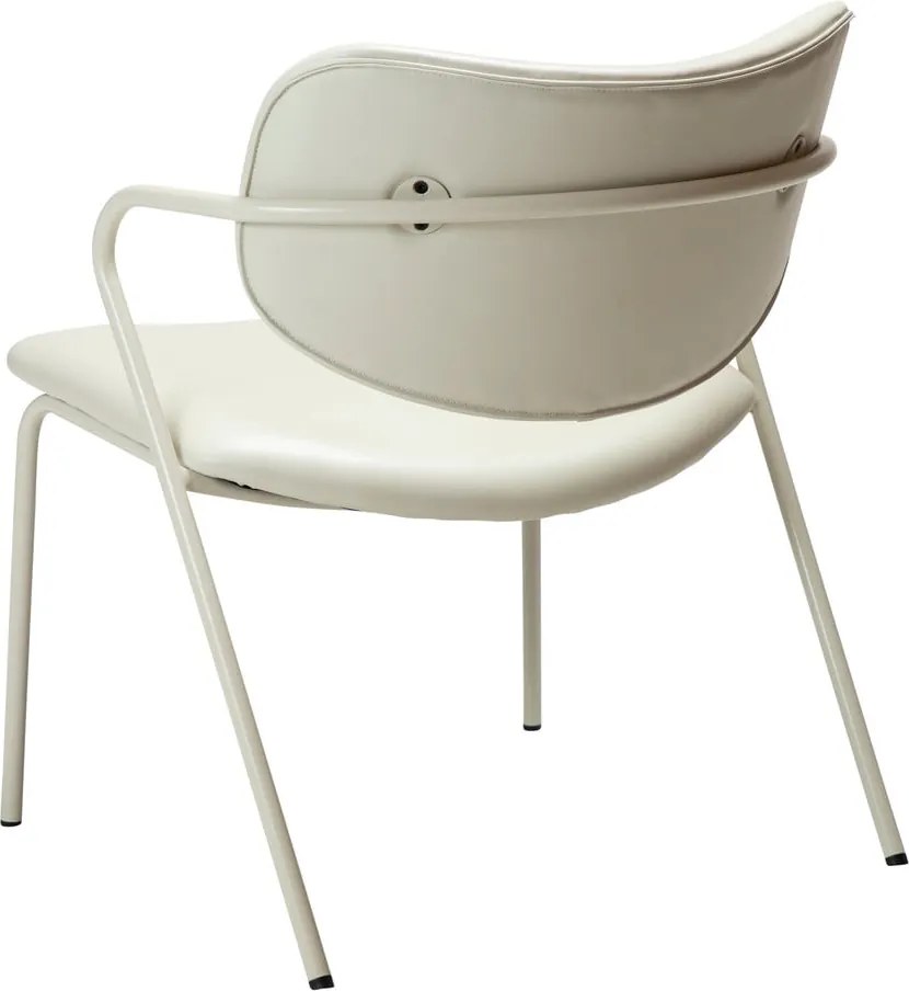 Кремав фотьойл от изкуствена кожа Zed - DAN-FORM Denmark