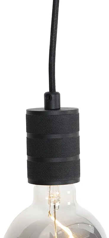 Висяща лампа с релсова окачване черна - Cavalux