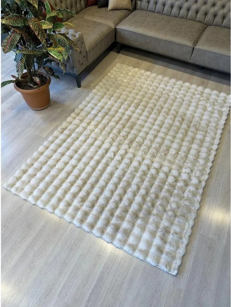 Килим подходящ за пране в цвят слонова кост 200x300 cm Bubble Emarald – Mila Home