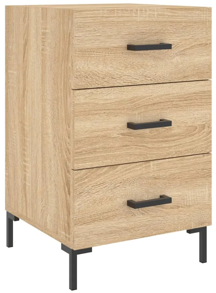 827663 vidaXL Нощно шкафче, дъб сонома, инженерно дърво 40x40x66 см