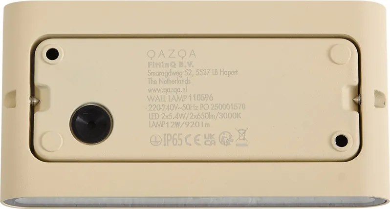 Модерна външна стенна лампа бежова 17,5 см вкл. LED IP65 - Batt