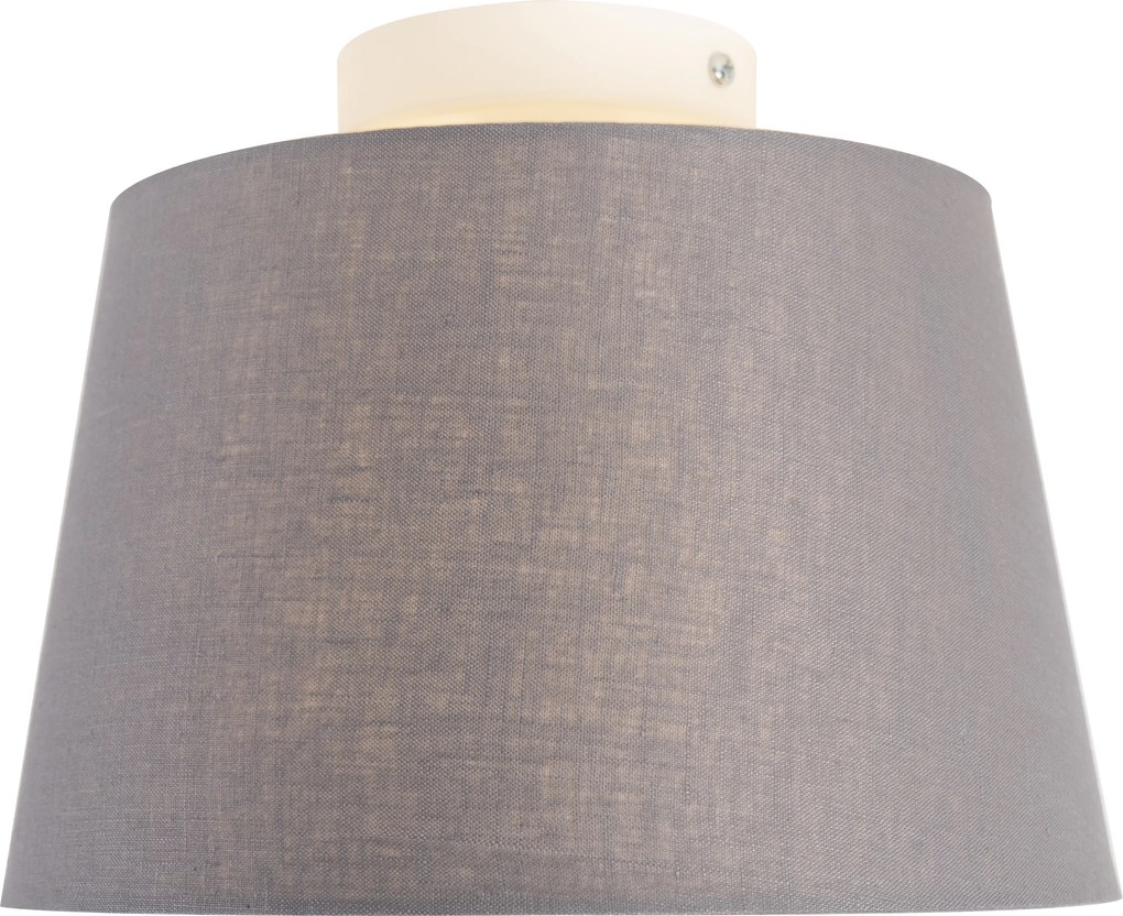 Модерна таванна лампа с тъмно сив абажур 25 см - Combi