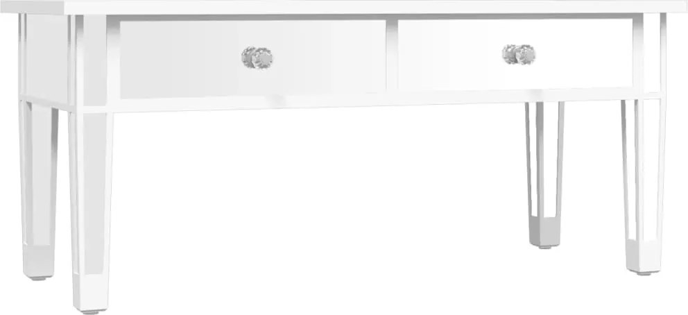 348528 vidaXL Огледална маса за кафе, 106x45x45 см, инженерно дърво и стъкло