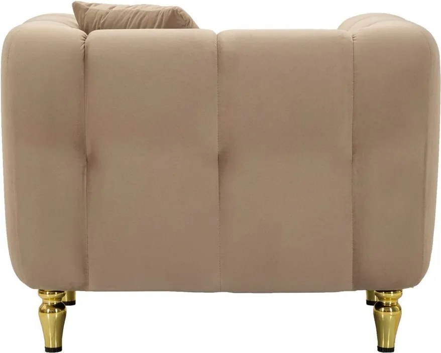 Кафяво-сиво кадифено кресло Alma – Mauro Ferretti