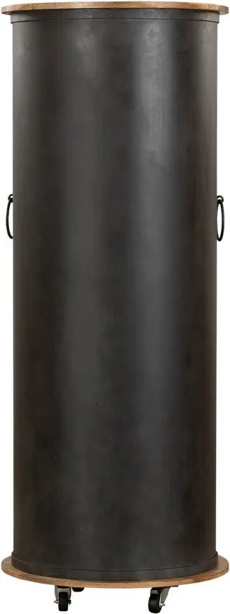 Черен метален шкаф за вино за 9 броя бутилки, 60x155 cm Luni – Interia Home & Living