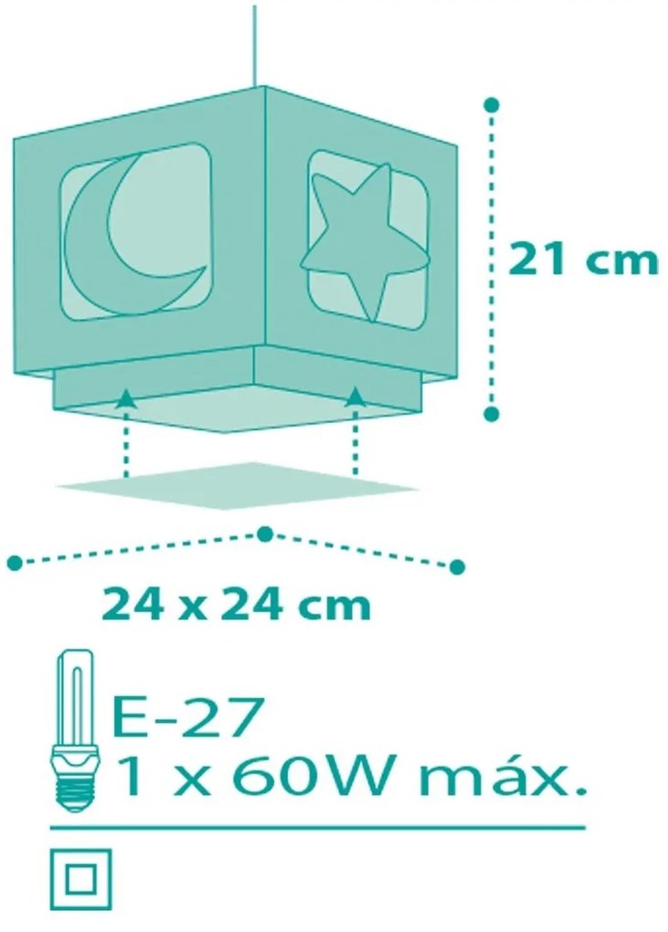 Покривна лампа Ango Moon-Green