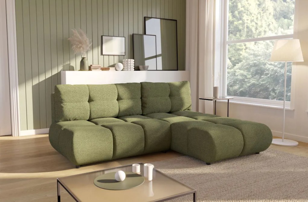Ъглов Диван Лимо - Маслинен - Десен
