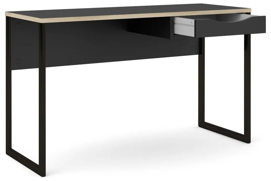Черна работна маса , 130 x 48 cm Function Plus - Tvilum