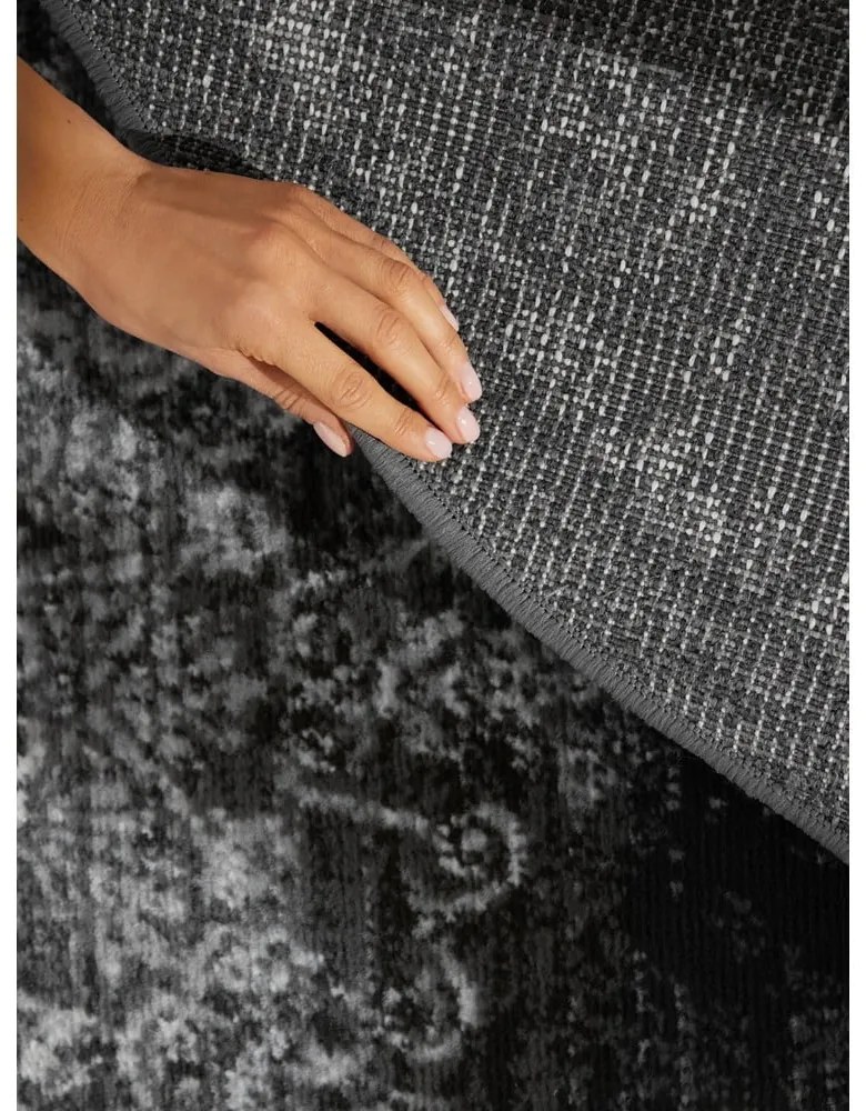 Сив кръгъл килим ø 120 cm Gloria Lydia – Hanse Home