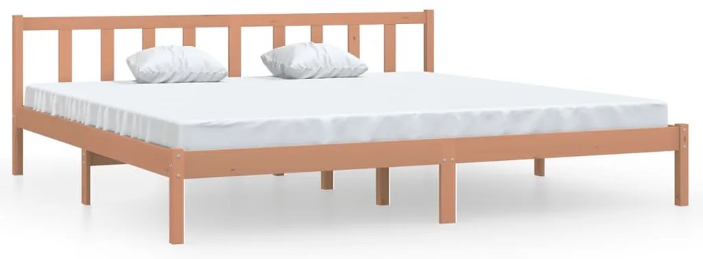 810105 vidaXL Рамка за легло, меденокафява, борово дърво масив, 200x200 см