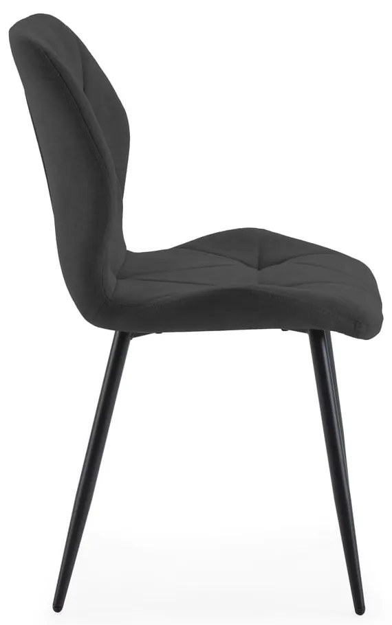 Черни трапезни столове в комплект от 4 броя Luna - Marckeric