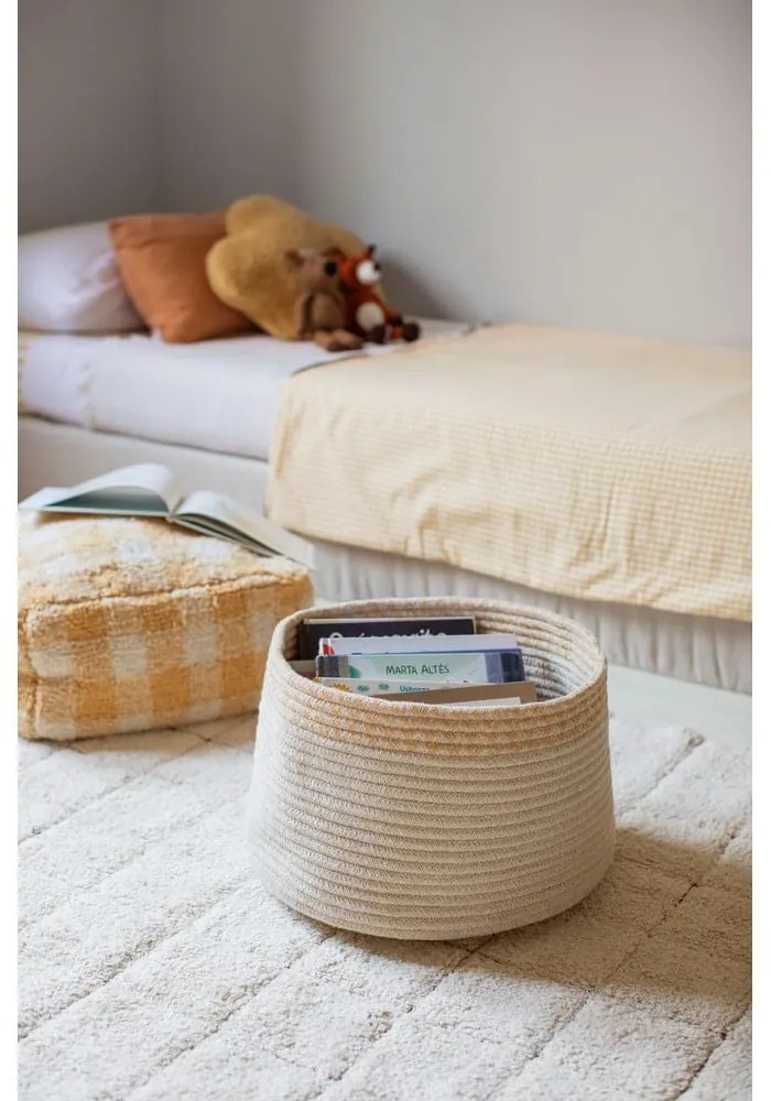 Кремав ръчно изработен памучен килим подходящ за пране 170x240 cm Mosaic – Lorena Canals