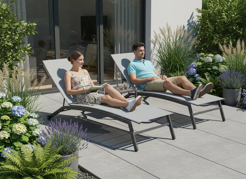 Шезлонг Inflecto-Сиво