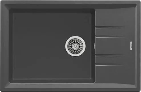 Гранитен умивалник ТЕКА, Stone 60 S-TG 1B, ТЪМНО СИВ