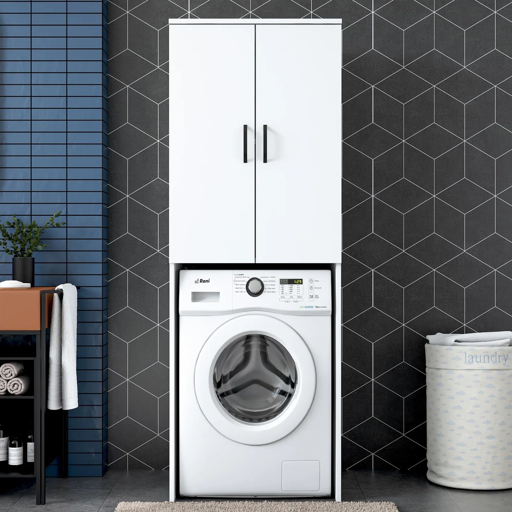 Шкаф за пералня KD110, цвят Бял