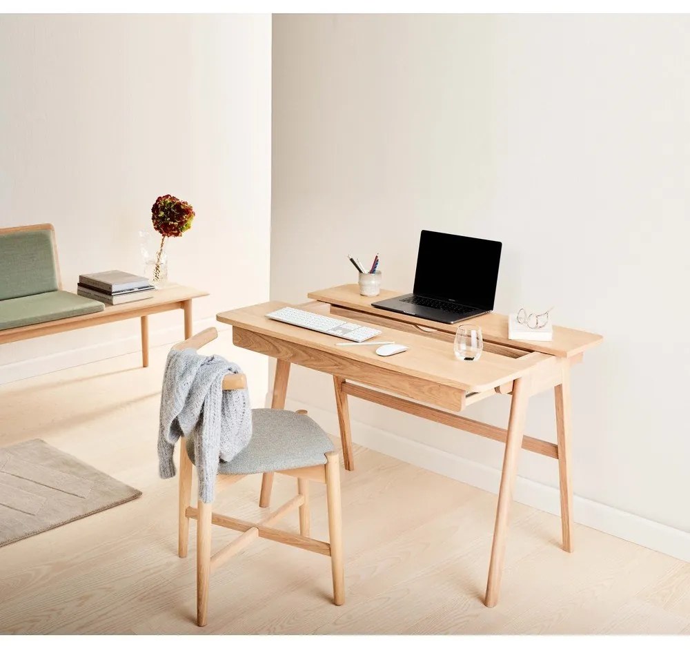 Работна маса с дъбов плот 110x55,5 cm Home - Hammel Furniture