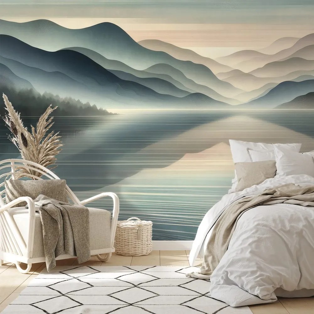 Тапет – Мъглива планинска панорама