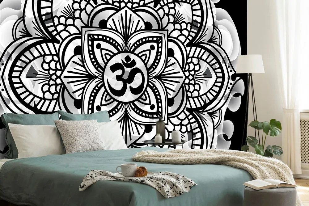 Тапет – Мандала на здравето в черно-бяло